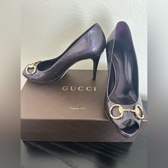 Gucci Peep Toe Pumps with Box and Dust Bag - Picture 1 of 4